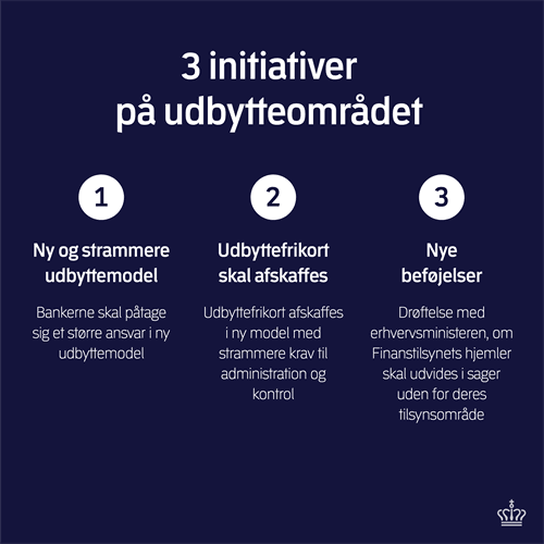 Grafik: 3 initiativer på udbytteområdet